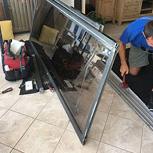 sliding glass door frame repair Sebastian
